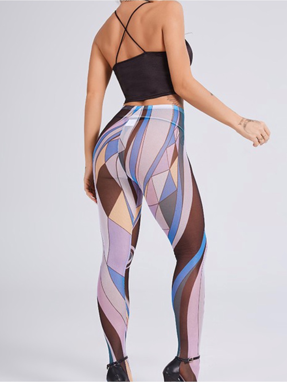 DO MY SELF OS Sheer Geometric Tights